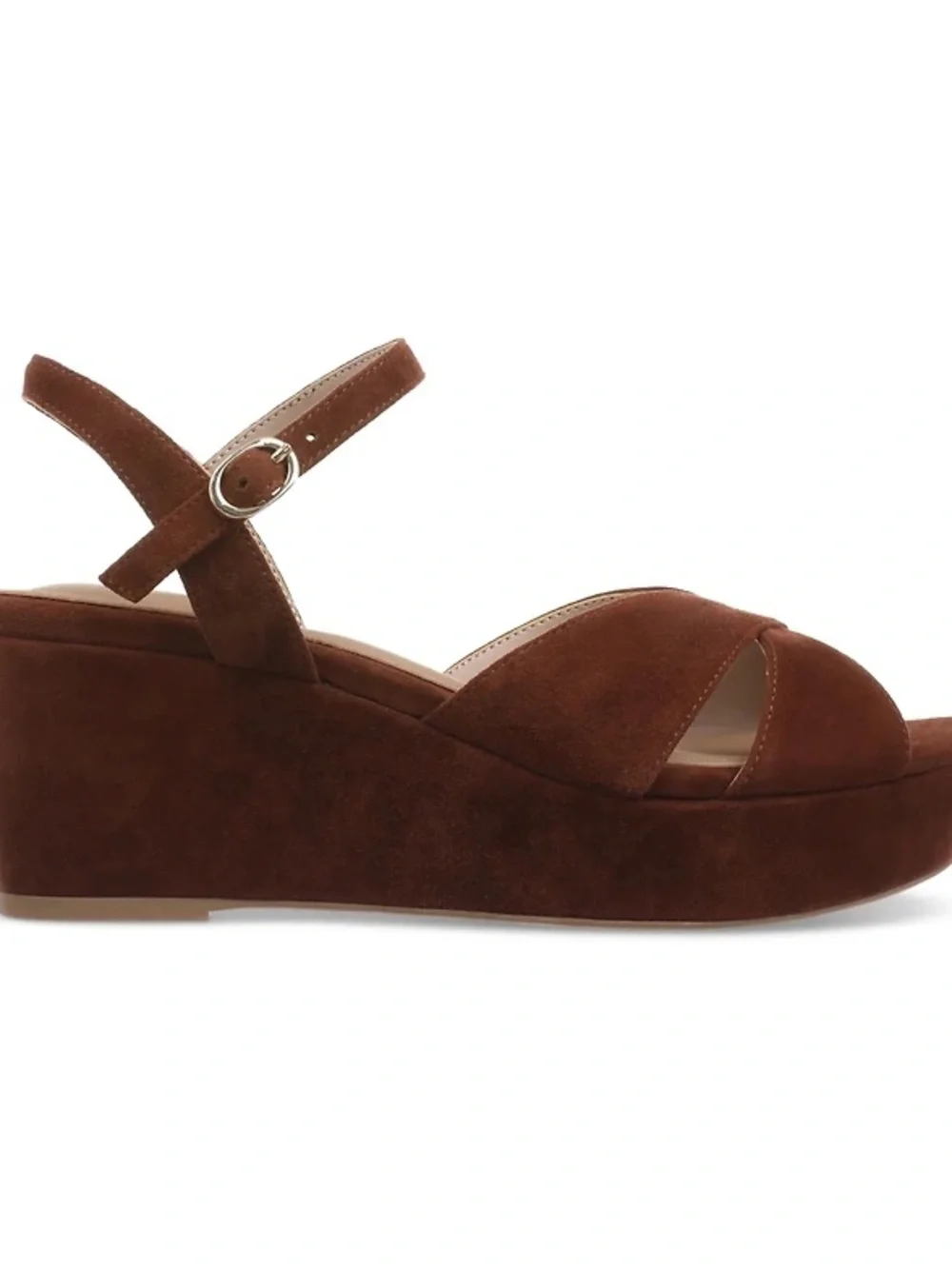 Giani Bernini Brown Suede Platform Wedge Sandals